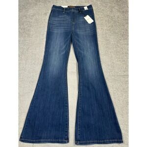 Judy Blue Jeans Womens 11 30 Blue High Waist Pull On Flare Stretch Festival Boho